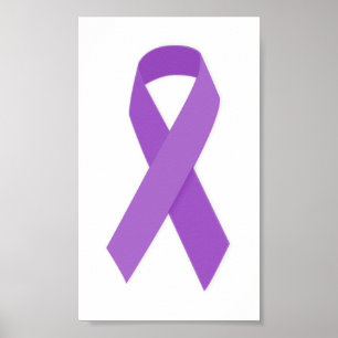 PAARSE RIBBON VEROORZAAKT steun voor de ziekte van Poster