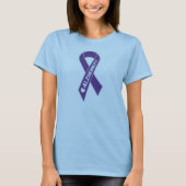 Paarse Ribbon Womens T-shirt van Alzheimer (Voorkant)