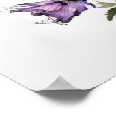 Paarse Ridderspoor Bloem Kunstprint Poster (Hoek)