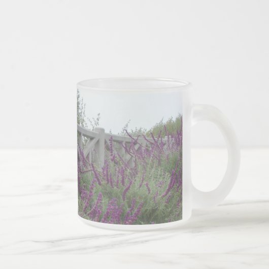 Paarse rij matglas koffiemok (Rechts)