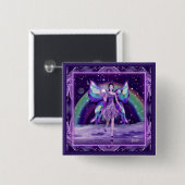 Paarse Rijnfee Button (Voorkant /achterkant)