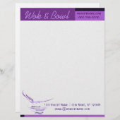 Paarse rijstkam Abstracte kunst Gepersonaliseerd Briefhoofd (Voorkant / Achterkant)