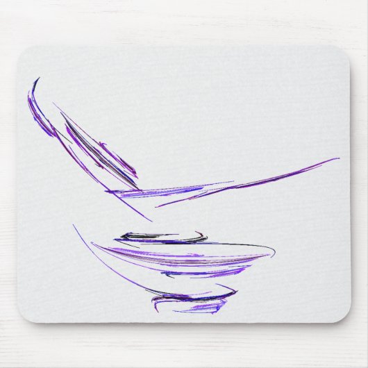 Paarse rijstkam Abstracte kunst Muismat (Voorkant)