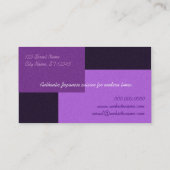 Paarse rijstkam Abstracte kunst Visitekaartje (Achterkant)