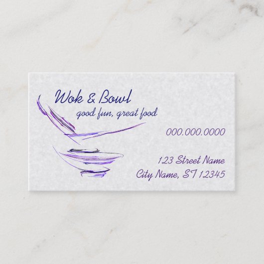 Paarse rijstkam Abstracte kunst Visitekaartje (Voorkant)