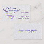 Paarse rijstkam Abstracte kunst Visitekaartje (Voorkant / Achterkant)