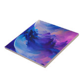 Paarse rillingen en wolken van de Indigomarine Tegeltje (Zijkant)