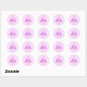 Paarse Ringen Hen Party Ronde Sticker (Vel)