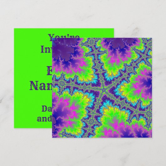 Paarse rivierkreeften kaart (Voorkant / Achterkant)