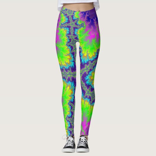 Paarse rivierkreeften leggings (Voorkant)