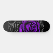 Paarse Robuuste Roos Graffiti Kunst • Urbane Straa Persoonlijk Skateboard (Horizontaal)