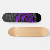 Paarse Robuuste Roos Graffiti Kunst • Urbane Straa Persoonlijk Skateboard (Horizontaal)