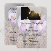 PAARSE ROCUSSEN WEDDINVITATIE KAART (Voorkant / Achterkant)