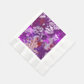 Paarse Rode Abstracte moderne marmervochtige Kunst Servet (Hoek)