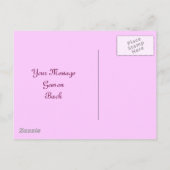 Paarse Rode Bloemen Bewaar de Datum Aankondigingskaart (Achterkant)