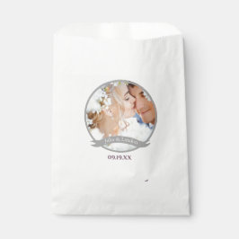 Paarse rode blush roze bloemenkrans bruiloft bedankzakje