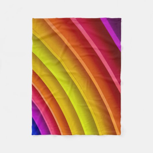 Paarse, rode en gele regenboogkolom fleece deken (Voorkant)