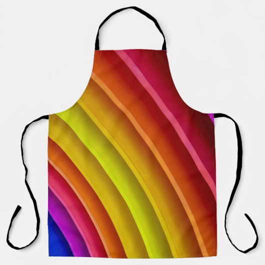 Paarse, rode en gele regenboogkolom schort (Voorkant)