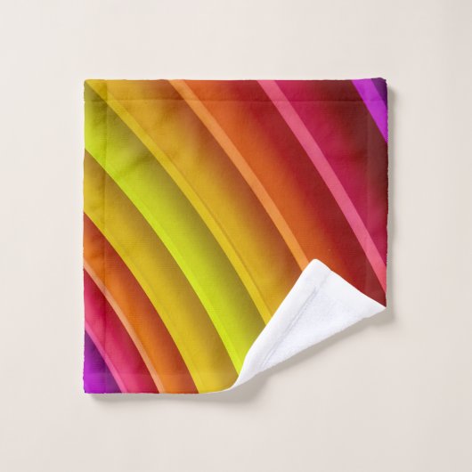Paarse, rode en gele regenboogkolom washandje (Wasdoekje)