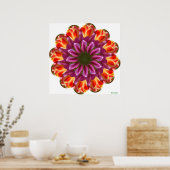 Paarse, rode en gele tulpen poster (Keuken)