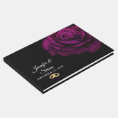 Paarse-Rode Gothische Roos Gastenboek (Hoek)