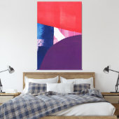 Paarse & Rode Graffiti - Street Art Collectie Canvas Afdruk (Insitu (Slaapkamer))