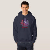 Paarse Rode Great Dane Hoodie (Voorkant volledig)