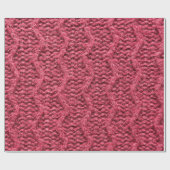 Paarse rode kersen, gebreide trusttextuur cadeaupapier (Vlak)