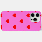 Paarse rode klauterige eenvoudige hartslag Case-Mate iPhone case (Achterkant (horizontaal))