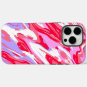 Paarse Rode Kleurrijke Abstracte Marmeren Vloeibar Case-Mate iPhone Case (Achterkant (horizontaal))