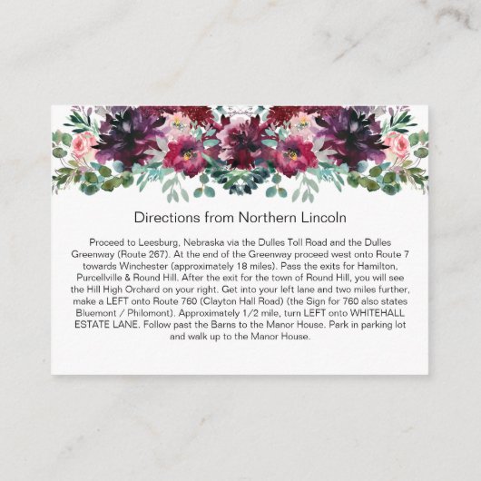 Paarse rode Mauve roze spray behuizing Kaarten (Achterkant)