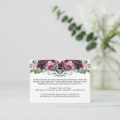 Paarse Rode Mauve Roze Spuitkaarten Informatiekaartje (Staand voorkant)