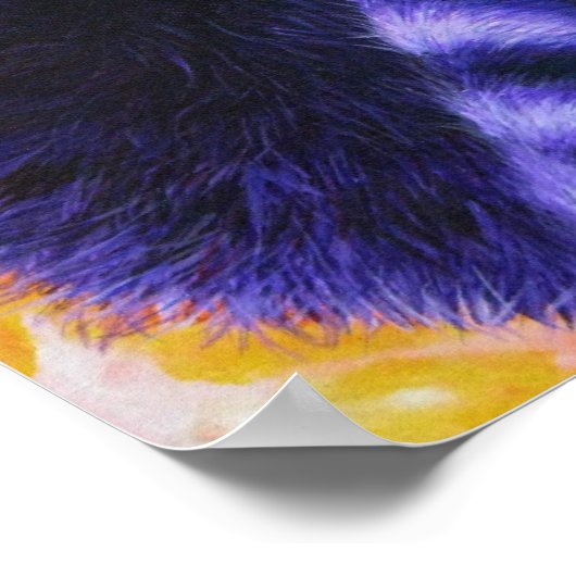 Paarse Rode Panda Poster (Hoek)