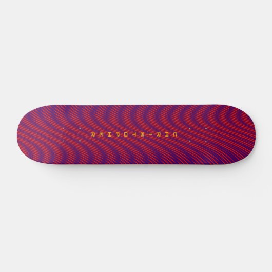 Paarse & Rode Psychedelische Vuur Strepen, Rad Tri Persoonlijk Skateboard (Horizontaal)