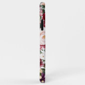 Paarse rode roze Waterverf Floral Monogram Case-Mate iPhone Case (Achterkant/rechts)