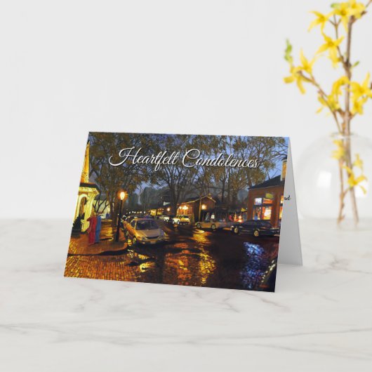 Paarse Rode Sinaasappel Memorial Irish Blessing Sy Kaart (Gele Bloem)