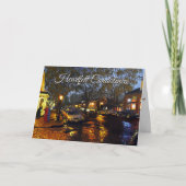 Paarse Rode Sinaasappel Memorial Irish Blessing Sy Kaart (Voorkant)