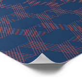 Paarse, rode, trendy, coole moderne decoratieve ku poster (Hoek)