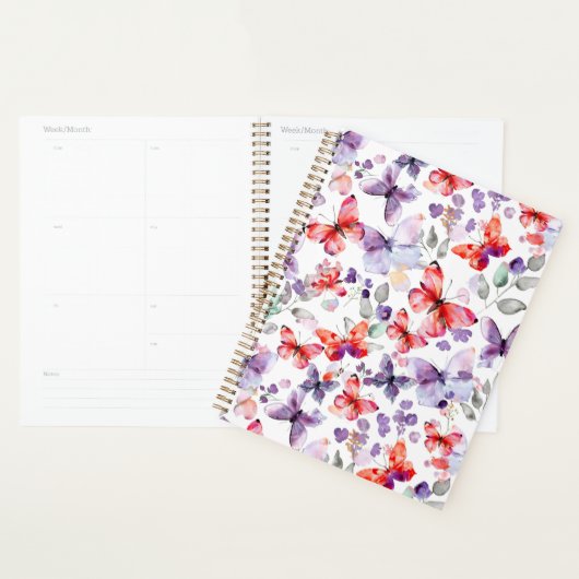 Paarse Rode Vlinders Planner (Display)
