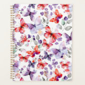 Paarse Rode Vlinders Planner (Voorkant)