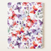 Paarse Rode Vlinders Planner (Achterkant)