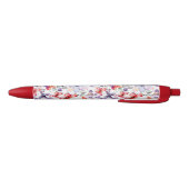Paarse Rode Vlinders Zwarte Inkt Pen (Bodem)