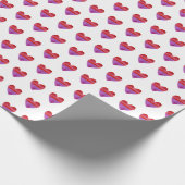 Paarse Rode Waterverf Cadeaupapier (Hoek)