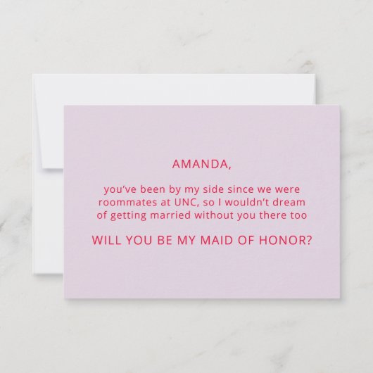 Paarse & Rode wil je mijn eremedaille voorstel zij Kaart (Achterkant)