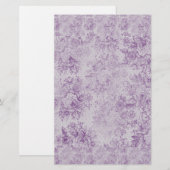 paarse, roestachtige, shabbykwikhoudende, bleke la briefpapier (Voorkant / Achterkant)