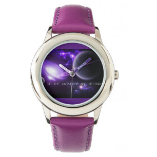 Paarse roestvrijstalen Kinderen Watch-Universe & B Horloge