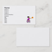 Paarse rolstoel basketbal visitekaartje (Voorkant / Achterkant)