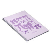 Paarse romantische bogen notitieboek (Rechterzijde)