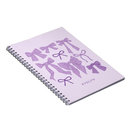 Paarse romantische bogen notitieboek (Rechterzijde)