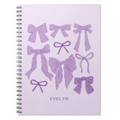 Paarse romantische bogen notitieboek (Voorkant)